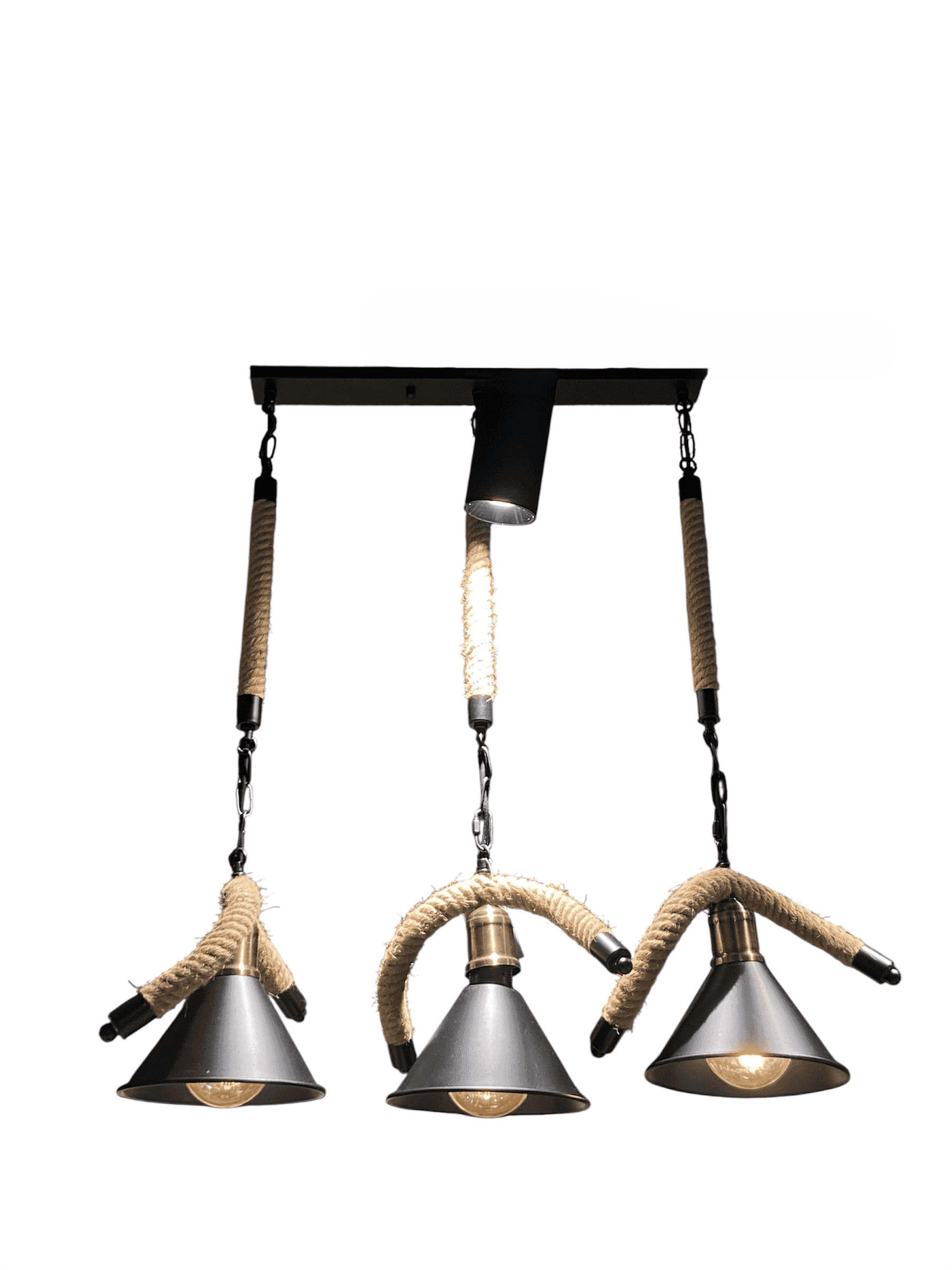 COLGANTE 3 LUCES E27 BASE LINEAL