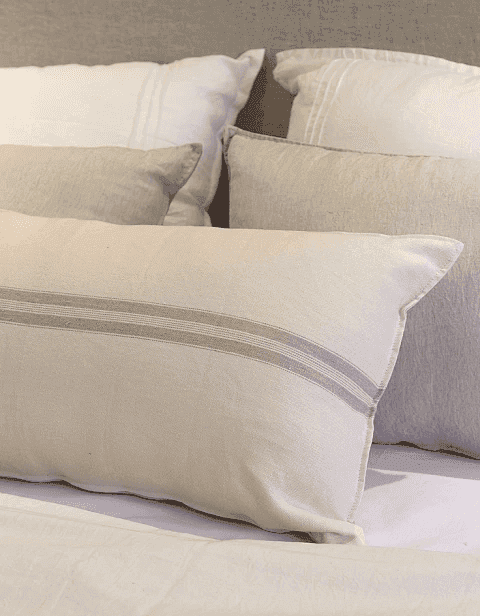 ALMOHADA XL LINO DOBLETRAZO-C/PLU 50X110