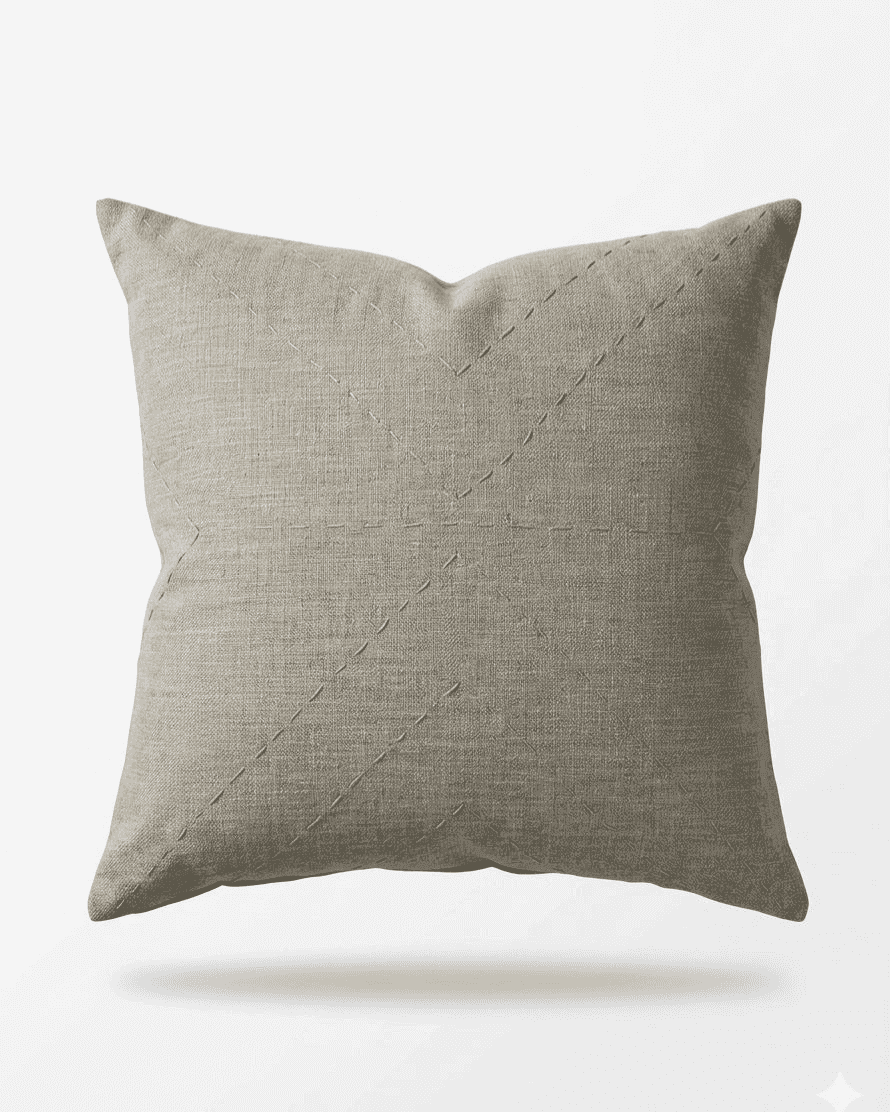ALMOHADON DECO 10 50X50 BEIGE PESPUNTE